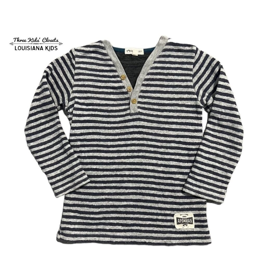 Appaman 4T Striped Houston Henley Shirt
